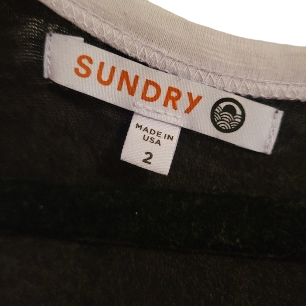 SUNDRY Ringer Maxi Dress Racerback Tank Jersey Knit Women's Size 2 = Medium - Picture 6 of 13